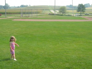 My daughter on the Field of Dreams
