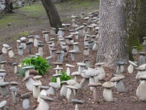 Napa mushroom sculptures