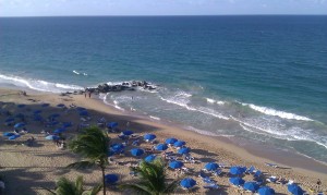 An early morning view of Condado Beach