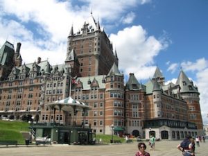 The madly ornate Chateau Frontenac hotel