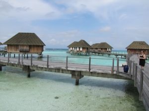 Some stilt villas at Kani resort