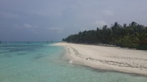 A deserted beach at Club Med Kani