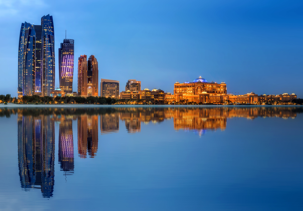 Abu Dhabi Skyline at Sunset