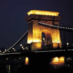 Budapest Bridge at Night