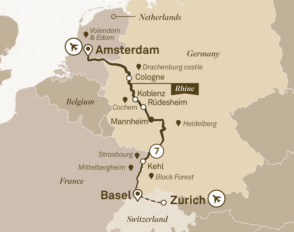 Rhine Highlights Map