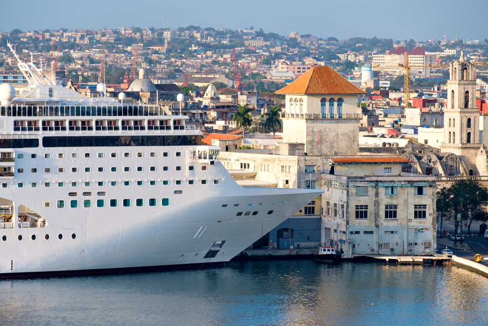 Cruise ship docked at Old Havana
