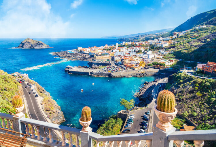 Landscape with Garachico town of Tenerife, Canary Islands, Spain