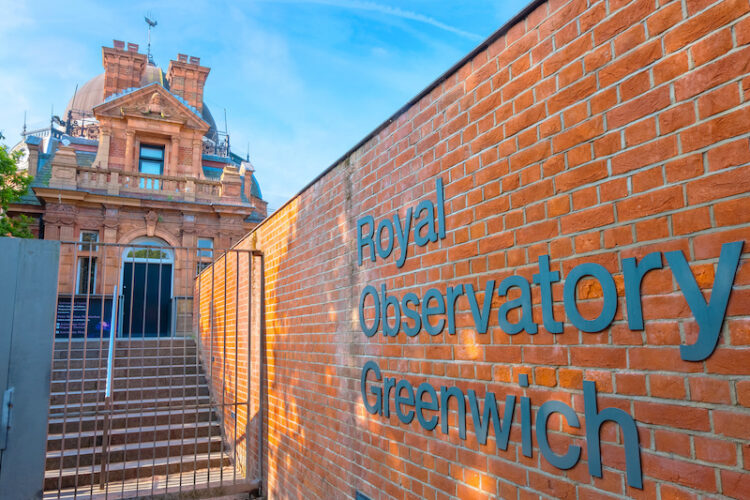 London, UK - May 21 2018: London, UK - May 14 2018: The Royal Observatory, Greenwich is an observatory situated on a hill in Greenwich Park, best known for the fact that the prime meridian passes through