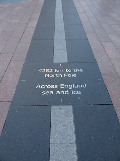 The prime meridian in Greenwich