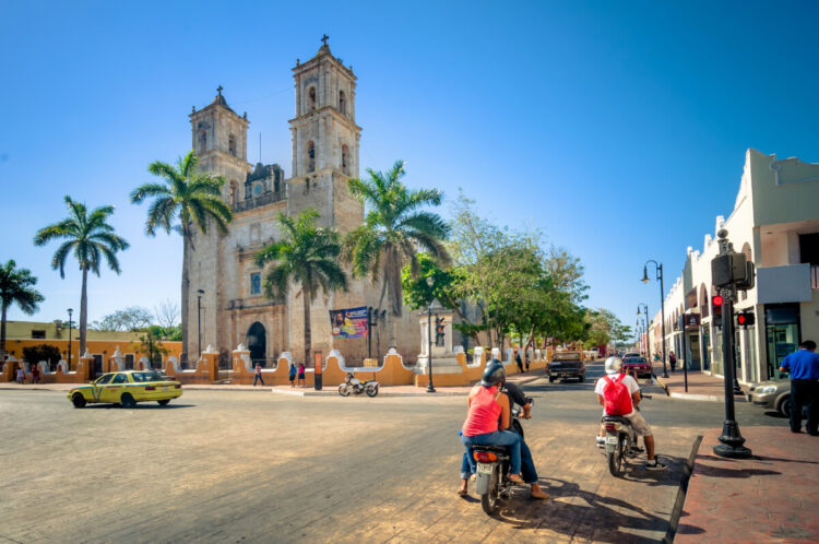 main square with Cathedral in Valladolid