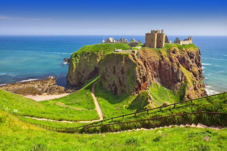 Medieval,Fortress,Dunnottar,Castle,Is,A,Ruined,Medieval,Cliff-top,Fortress