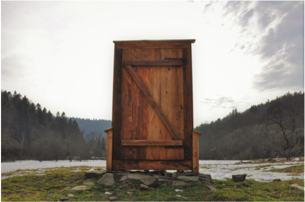 The door memorial to the abandoned Lemkov village (Source: author)