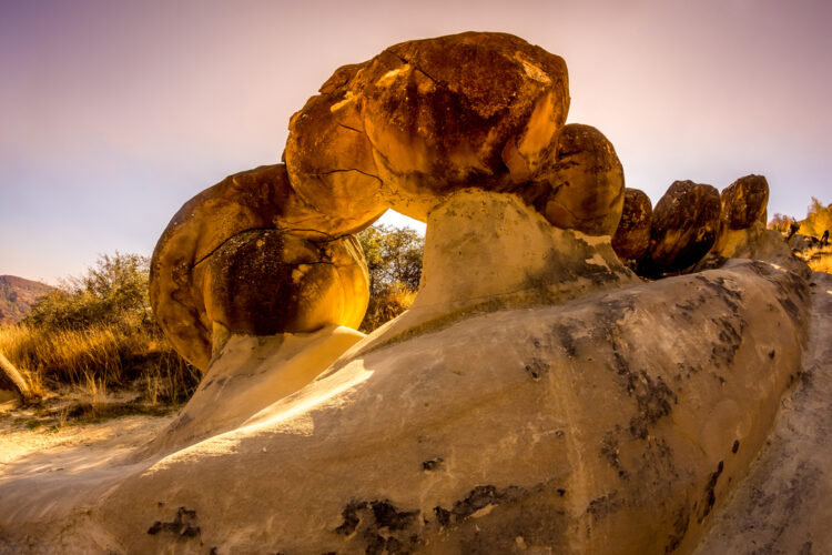 Trovant stone formation in Romania