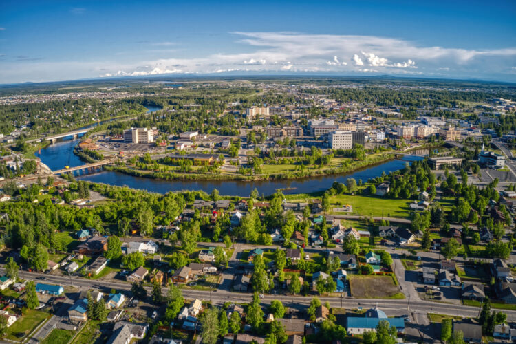 Aerial View Fairbanks ,Alaska