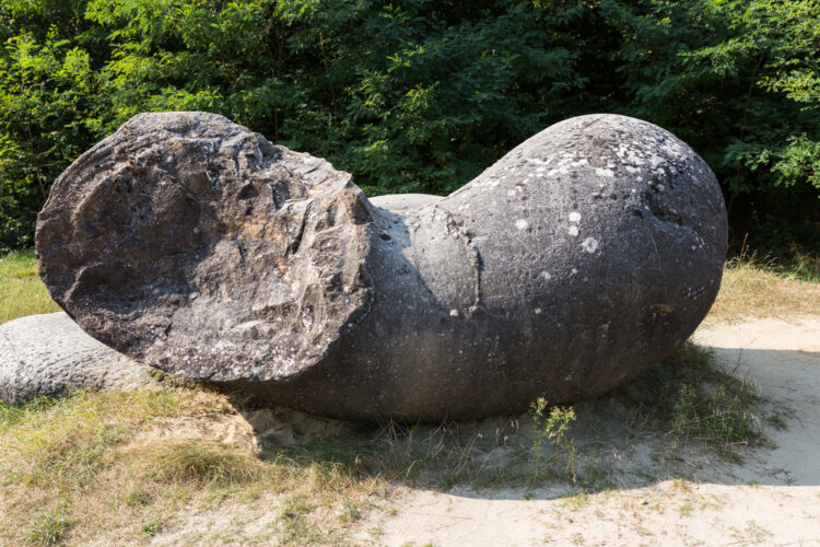 Trovant stone formation in Romania