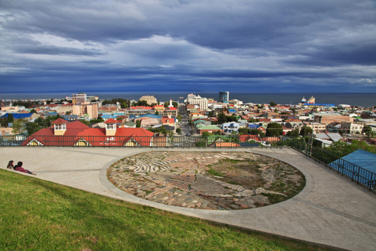 The panoramic view on Punta Arenas, Patagonia, Chile