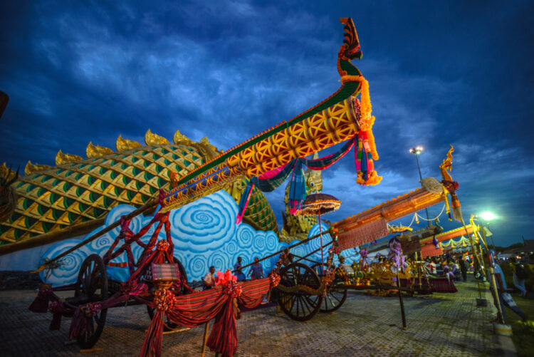 Yasothon, Thailand - procession of Boon Bang Fai Festival