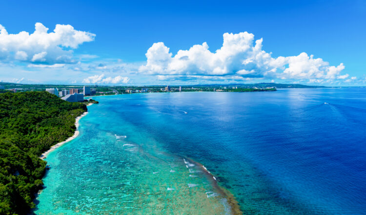 Two lovers point in Guam
