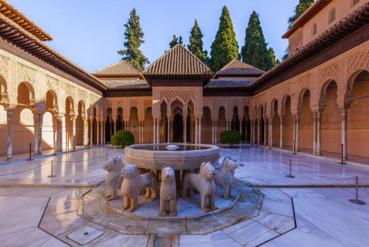 Alhambra is a palace and fortress complex located in Granada, Andalusia, Spain