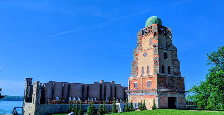 Middle Bass Island, Ohio View of the Lonz Winery tower 