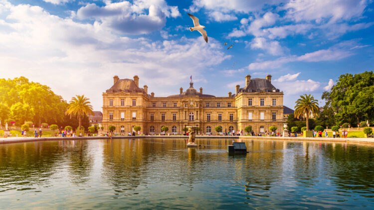 The Luxembourg Palace in The Jardin du Luxembourg 