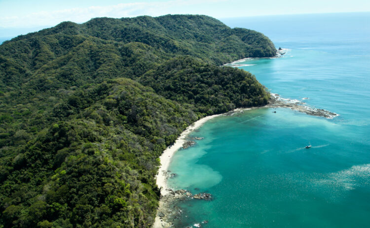 Jungle covered mountain in Costa Rica