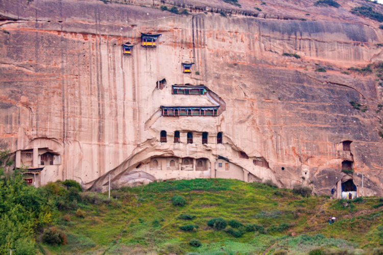 The Horseshoe Temple situated in the China’s Qilian Mountains 