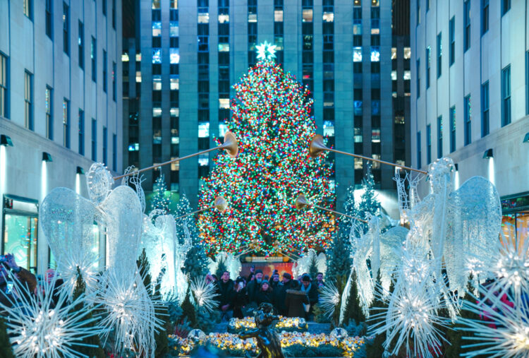 Christmas tree lighting at the Rockefeller’s center in New York