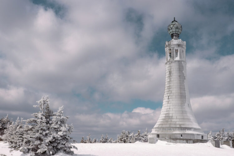 The top of Mount Greylock with Veterans Memorial