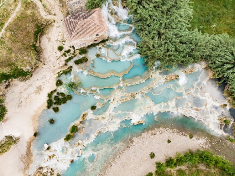 Saturnia Hot Springs in Tuscany