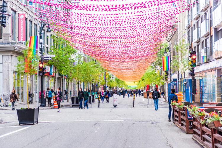 Sainte Catherine street in Montreal's Gay Village