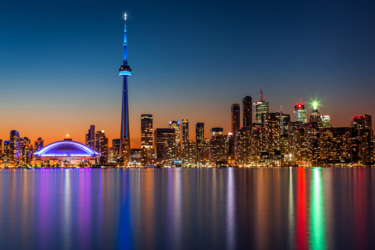 CN Tower at night