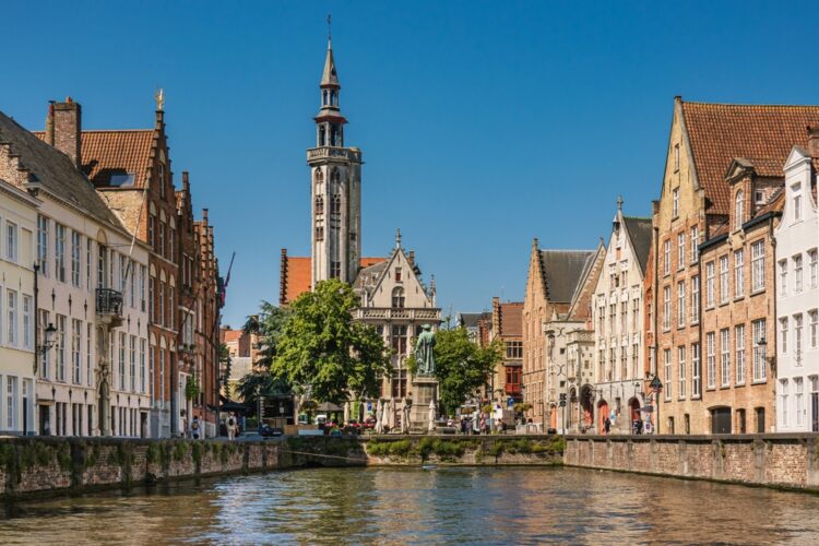 he Bruges Historical Old Town, Belgium, an UNESCO World Culture Heritage Site