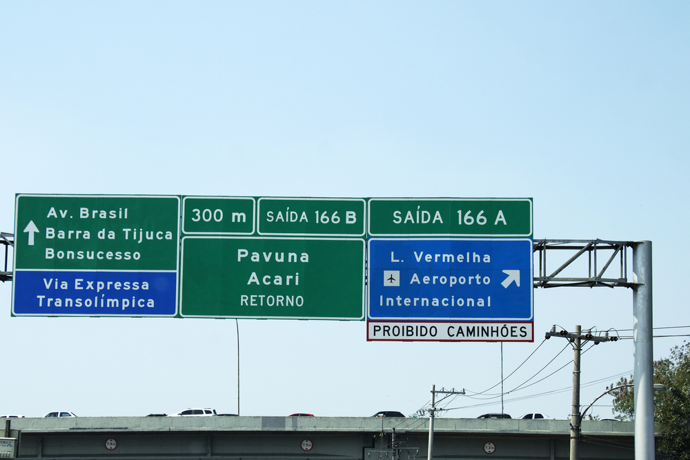 Street signs in Brazil