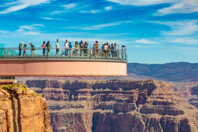 Grand Canyon Skywalk observation point at Grand Canyon West Rim