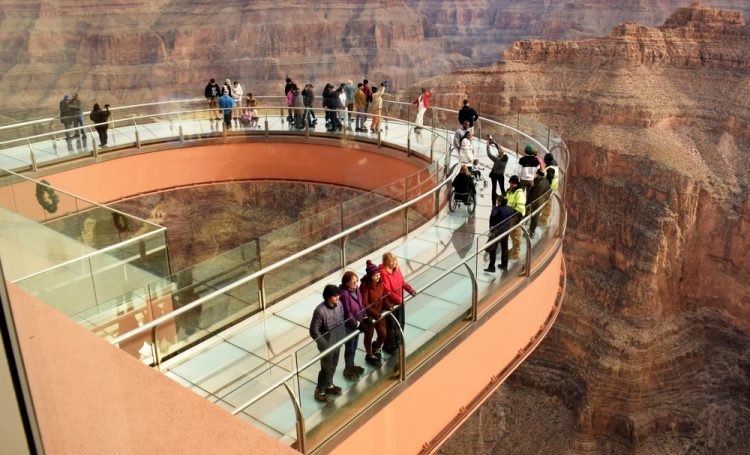 Grand Canyon Skywalk observation point at Grand Canyon West Rim