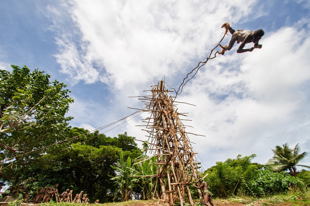Land diving ceremony, called Naghol or Gol.