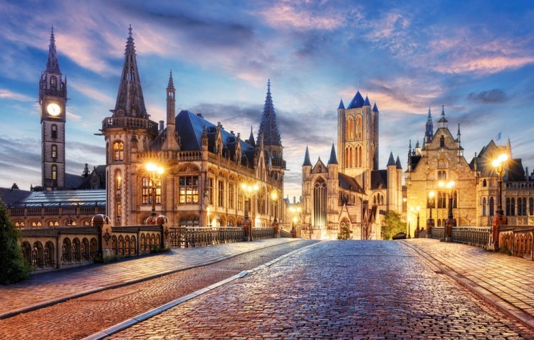Ghent at sunset