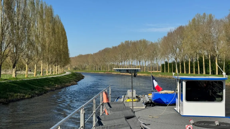 Belgium’s Scheldt river has beautiful towpaths but no way to easily access them from the barge, so just sit back and enjoy the view. © 2025 Ralph Grizzle
