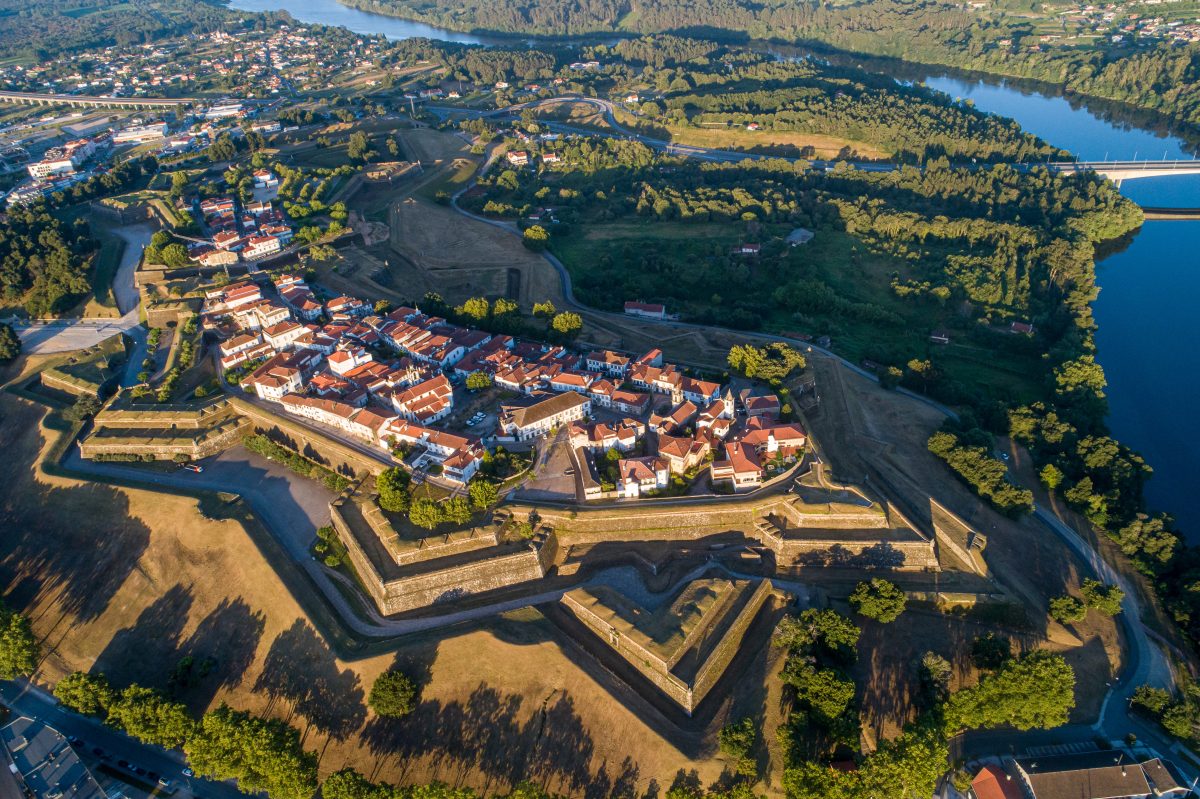 Aerial view at sunrise of the fortified city of Valença do Minho, Portugal. Image: AdobeStock