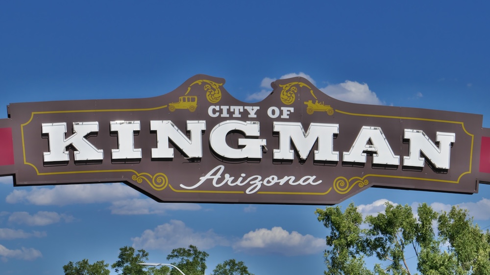 Kingman, Arizona, USA on July 20, 2023 : City of Kingman Arizona sign.