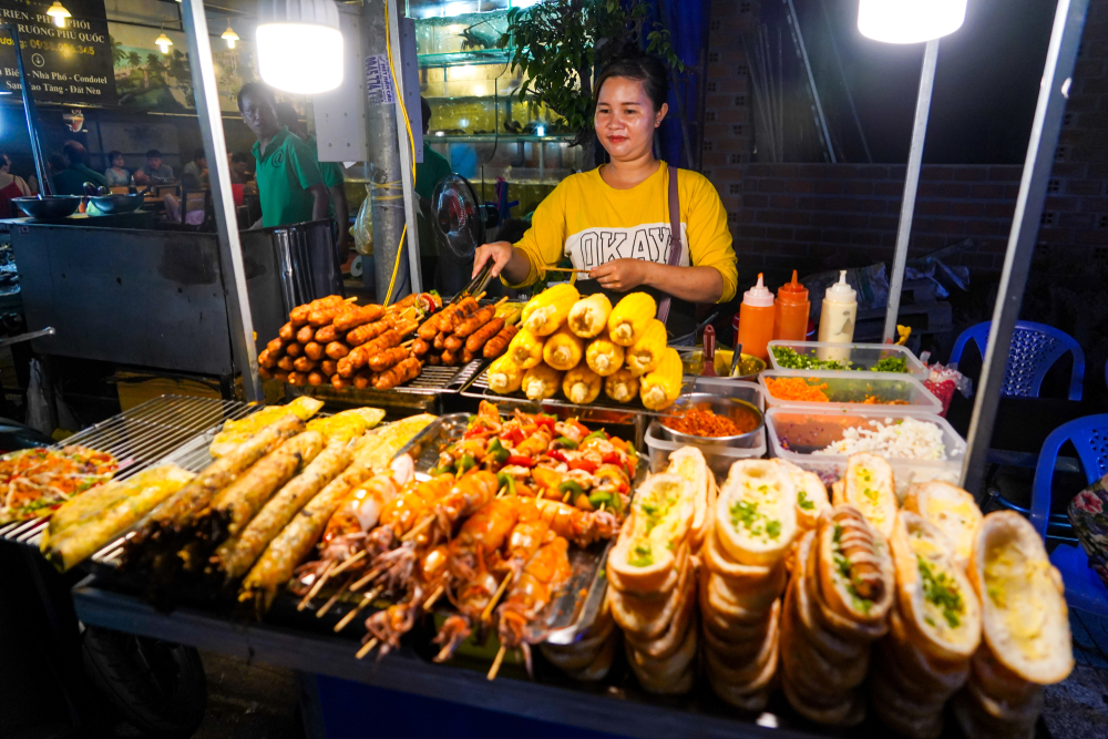 Street food in Phu Quoc island in Vietnam