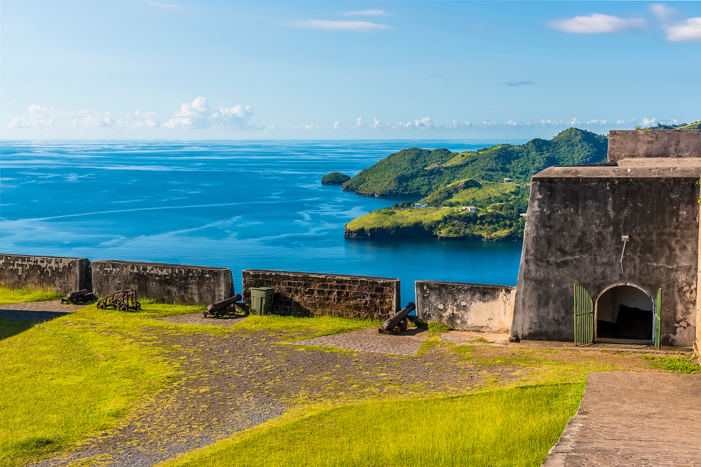 A view across Fort Charlotte, Kingstown.