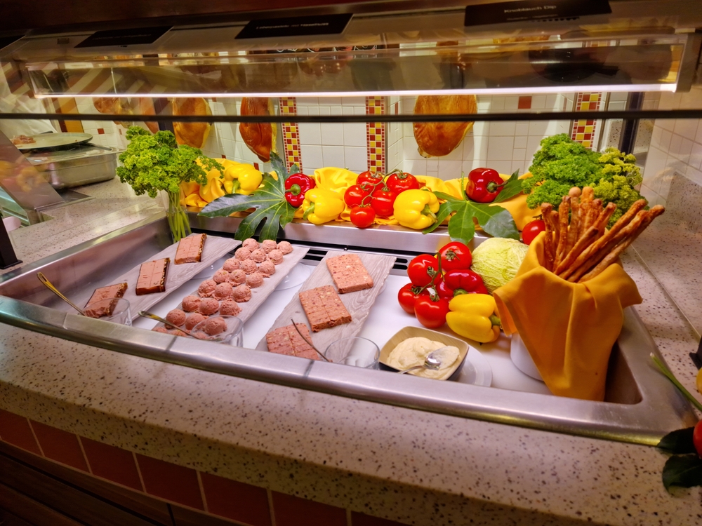 Drinks and food on a cruise ship