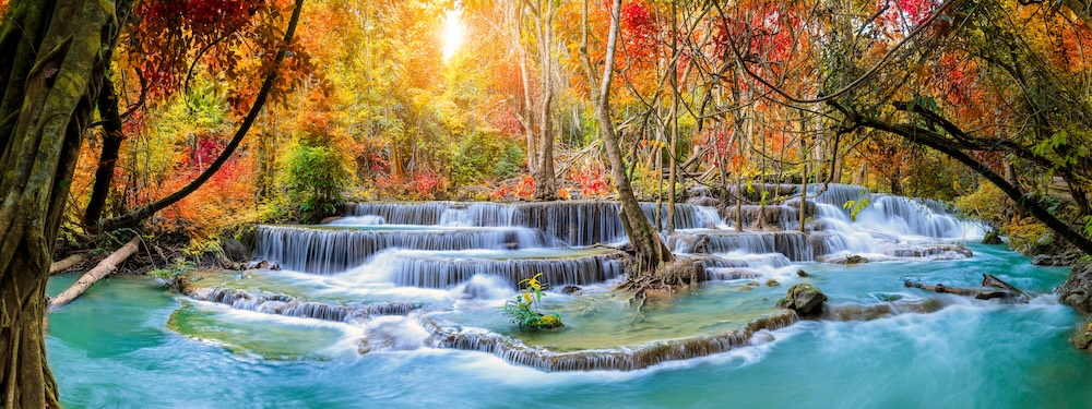 Falling Waters Huay Mae Khamin waterfalls in Thailand