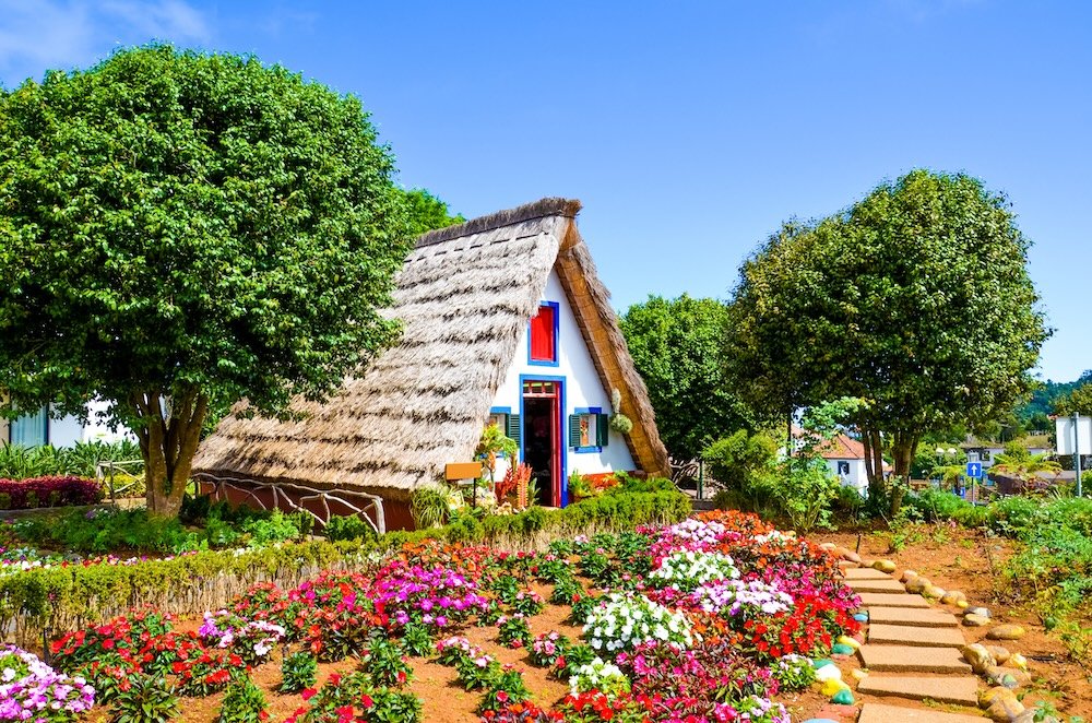 Traditional "A" shaped houses in Santana, Madeira