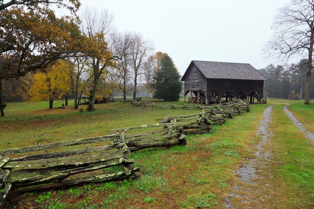 Barn on the Living History Farm in Kings Mountain State Park South Carolina